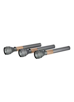 KRYPTON 3-Piece LED Rechargeable Flashlight Set Grey/Gold/Black 101x58x101cm  - Image 1