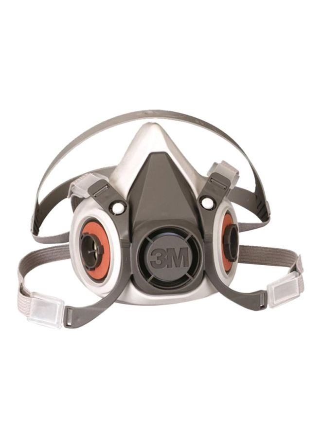 3M 6200 Medium Half Facepiece Reusable Respirator Grey/White 2.5x2.5x2.5cm - Image 1