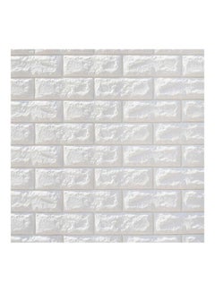 Cool Baby 5-Piece 3D Waterproof Brick Wall Stickers White 70x77cm  - Image 1