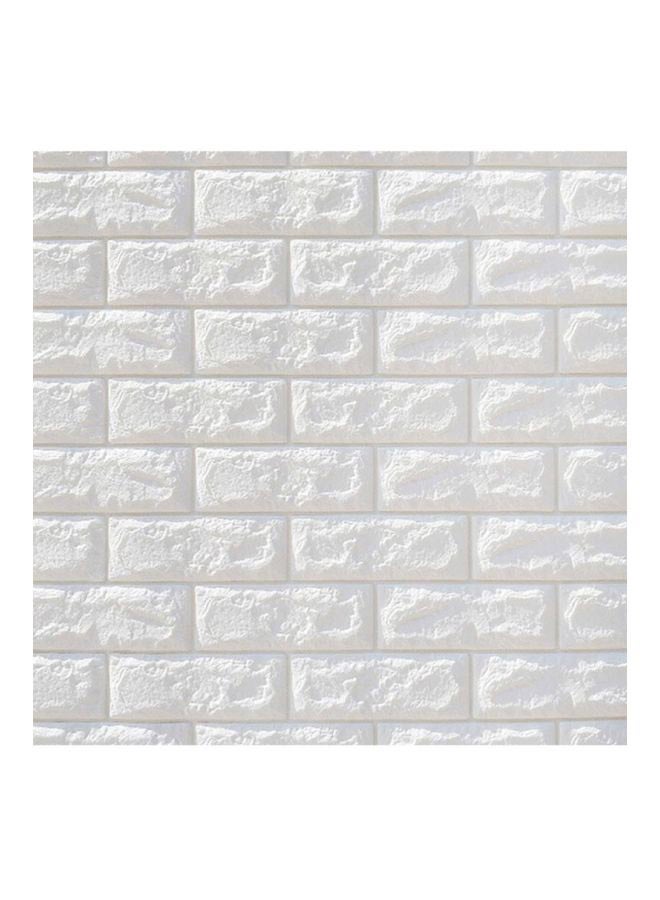 Cool Baby 5-Piece 3D Waterproof Brick Wall Stickers White 70x77cm - Image 1