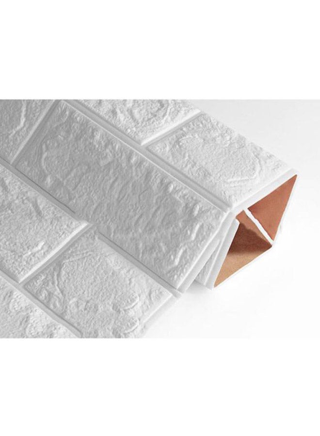 Cool Baby 5-Piece 3D Waterproof Brick Wall Stickers White 70x77cm - Image 3