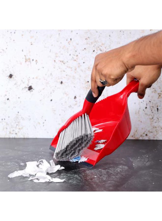 Royalford Dust Pan And Brush Premium Quality One Click Series Elegant Design Multi Color Gripped Handle Convenient To Use 36X23X11 Cm - Image 4