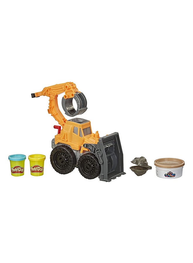 Play-Doh - Wheels Front Loader Toy Truck For Kids With Non-Toxic Play-Doh Sand Compound And Classic Play-Doh Compound In 2 Colors, Ages 3 And Up 10.7x33x38.1cm - Image 1