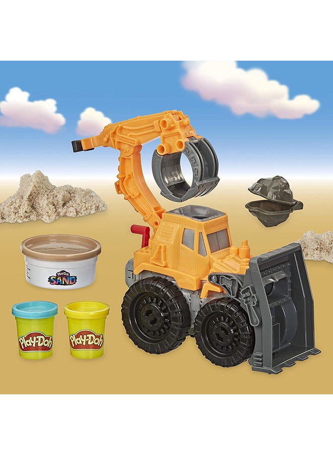 Play-Doh - Wheels Front Loader Toy Truck For Kids With Non-Toxic Play-Doh Sand Compound And Classic Play-Doh Compound In 2 Colors, Ages 3 And Up 10.7x33x38.1cm - Image 1