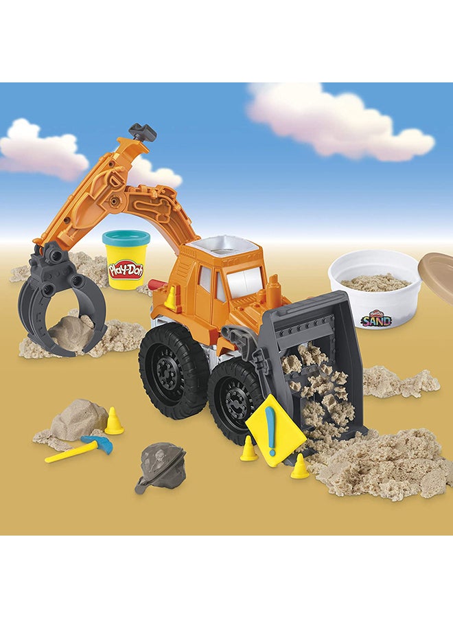 Play-Doh - Wheels Front Loader Toy Truck For Kids With Non-Toxic Play-Doh Sand Compound And Classic Play-Doh Compound In 2 Colors, Ages 3 And Up 10.7x33x38.1cm - Image 1