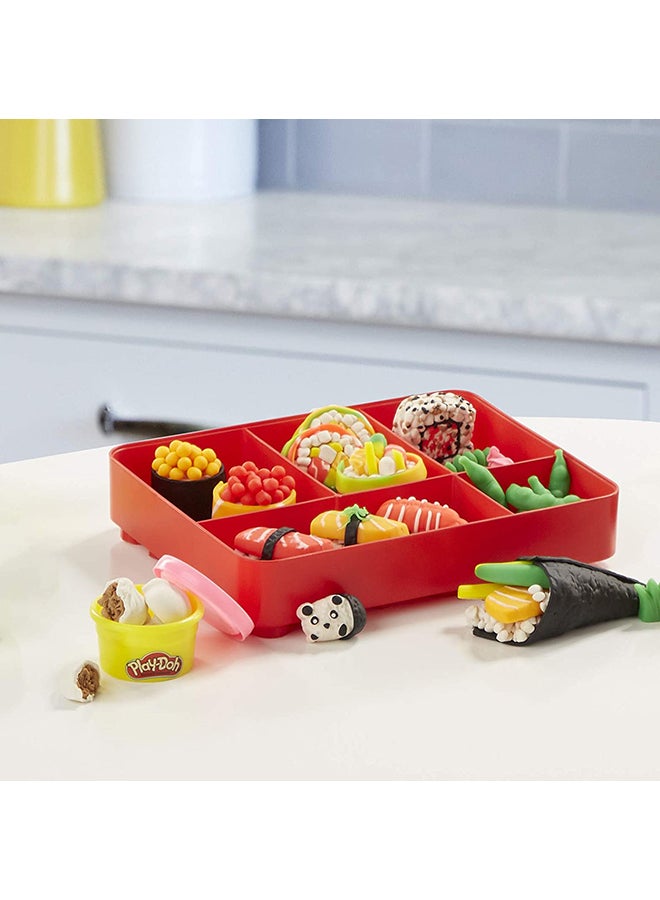 Play-Doh Play-Doh Kitchen Creations Sushi Play Food Set For Kids 3 Years And Up With Bento Box And 9 Non-Toxic Play-Doh Cans  - Image 3