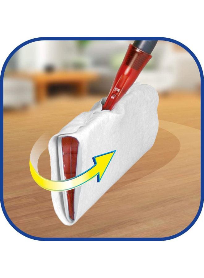Vileda - Pack Of 4 Attractive Plus Dust Mops Red/White 130cm - Image 1