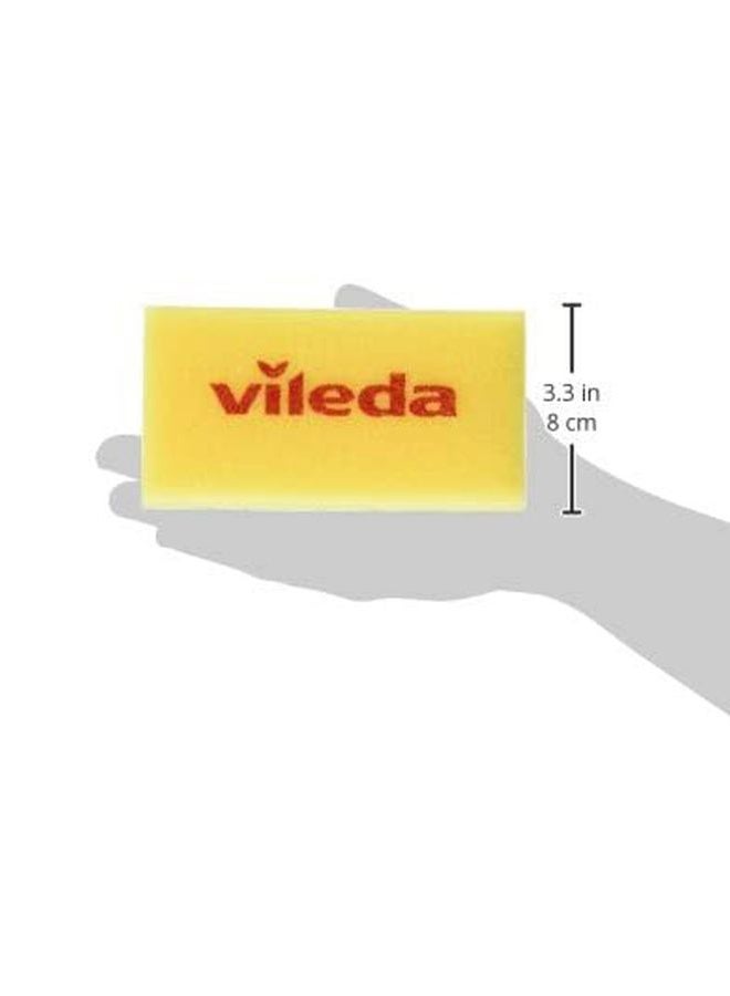 Vileda Glitzi Jumbo Soft Cleaning Scourer Sponge 1 Pc, Antibacterial, Non-Scratch, Durable, High-Quality Abrasive - Yellow & Blue ( 1 Pc Per Pack) Multicolor  - Image 4