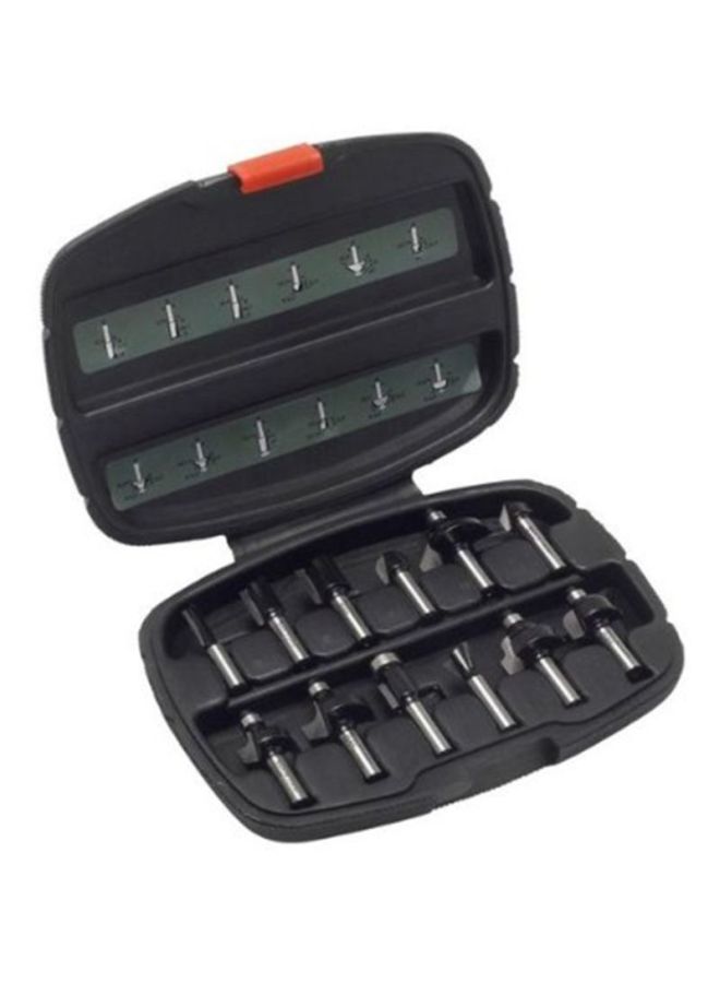 بوش طقم لقم تخديد مكون من 12 قطعة أسود/فضي