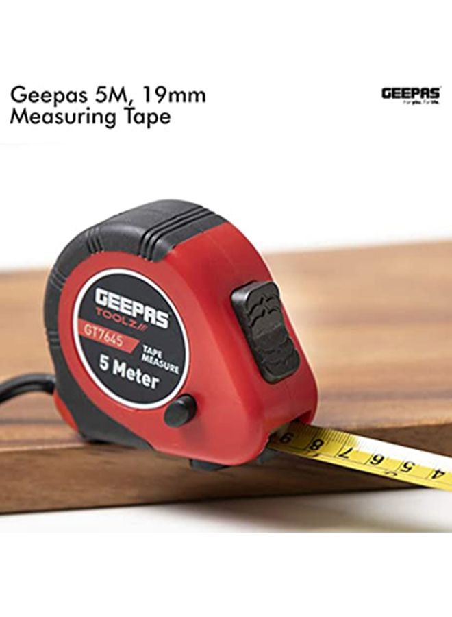 GEEPAS - Measuring Tape Red/Black 5meter - Image 1
