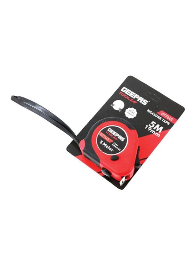 GEEPAS - Measuring Tape Red/Black 5meter - Image 1