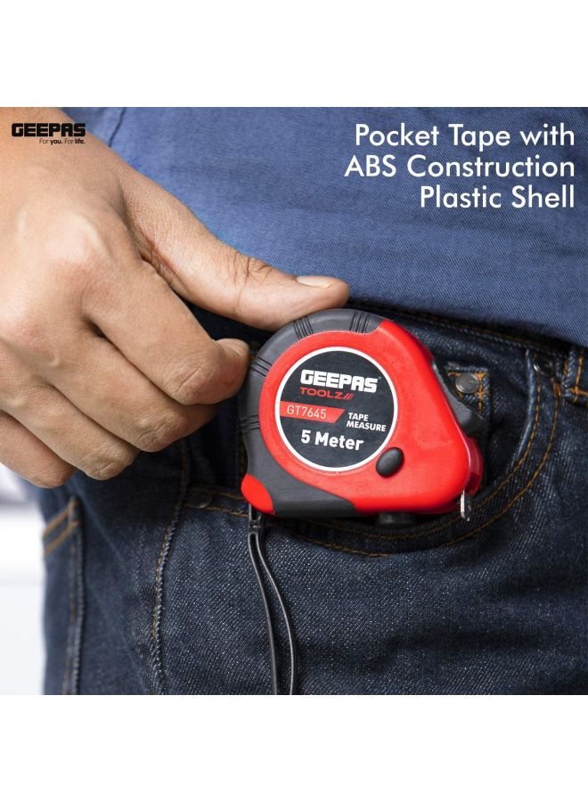 GEEPAS - Measuring Tape Red/Black 5meter - Image 1