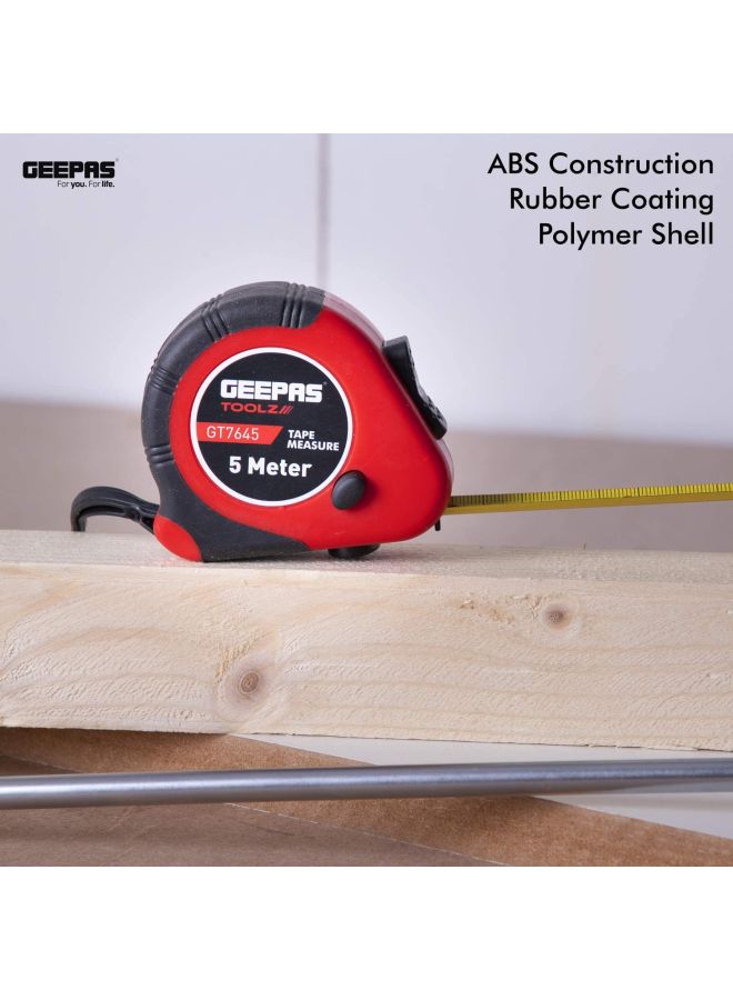 GEEPAS - Measuring Tape Red/Black 5meter - Image 1