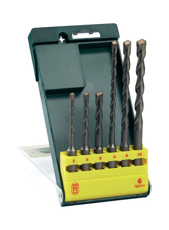 بوش طقم لقم مثقاب SDS بلس لأعمال البناء مكون من 6 قطع أسود 16.3x7.2x1.6سم  - Image 1