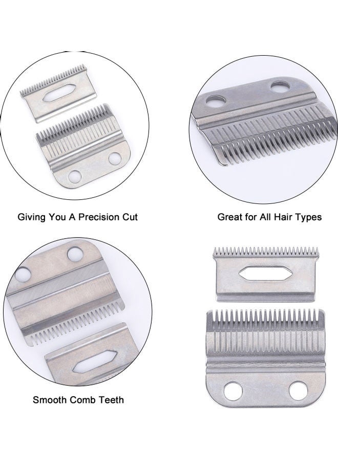 Generic 2-Piece  Stainless Steel Clipper Blades Silver - Image 4