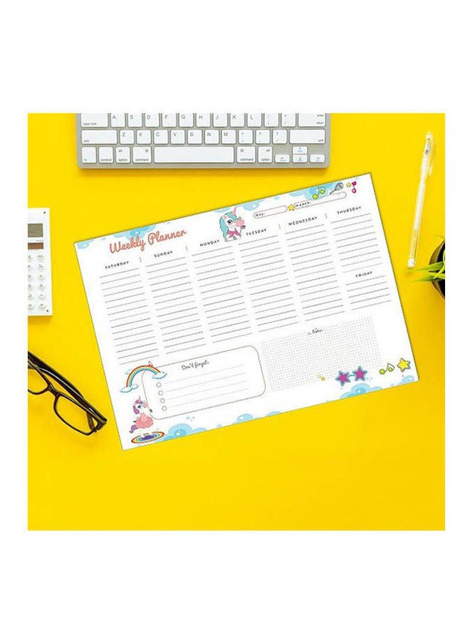 Yassin To Do Weekly Planner - A4 - 52 Sheets Multicolour  - Image 1