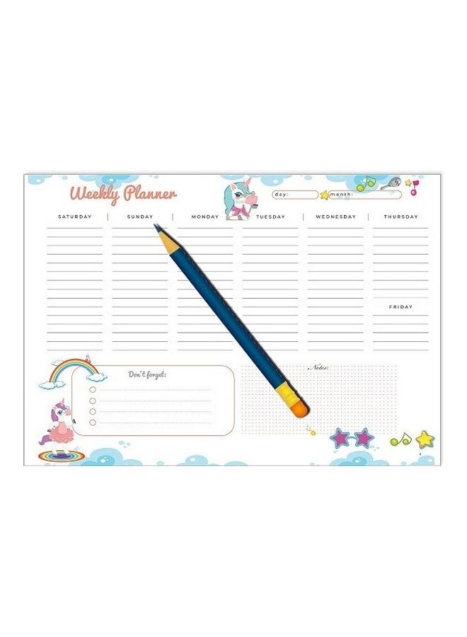 Yassin To Do Weekly Planner - A4 - 52 Sheets Multicolour  - Image 2