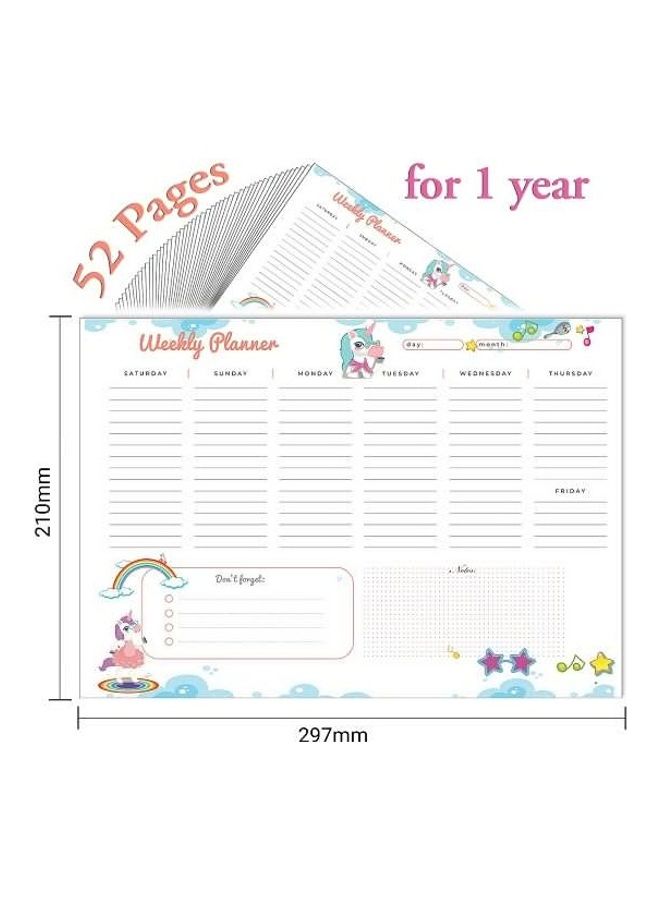 Yassin To Do Weekly Planner - A4 - 52 Sheets Multicolour  - Image 5