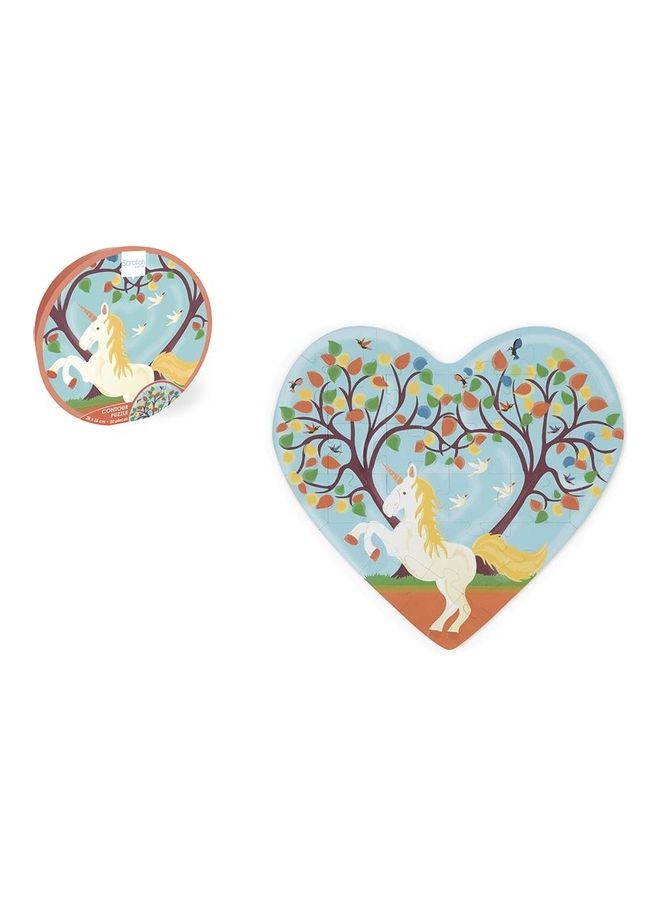 Scratch EUROPE 30-Piece Heart With Unicorn Contour Puzzle - Image 1