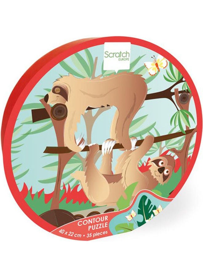Scratch EUROPE 35-Piece Sloth Contour Puzzle - Image 3