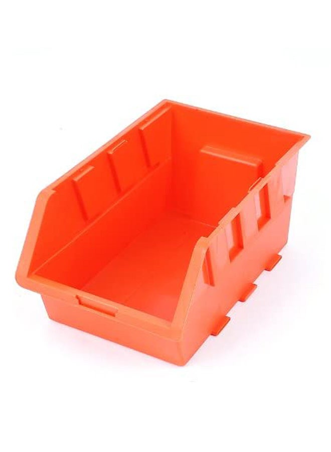 Tactix Plastic Storage Bins, Space-Saving Stackable Bins, Garage Organization Bins, Pantry Organization, Craft Storage, Orange, 8-Pieces, Size: 10.5W X 16.4D X 7.6H Cm- 320604 Black/Orange  - Image 3