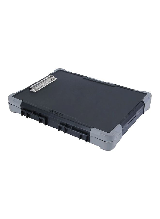 Tactix Tactix Clipboard Organizer - Sturdy Steel Clip for A4 Paper, Includes Document Sleeves, Tablet Storage and Business Card Compartments, Perfect for Office and Field Work- 320092 Grey 38.5x28x5cm  - Image 1