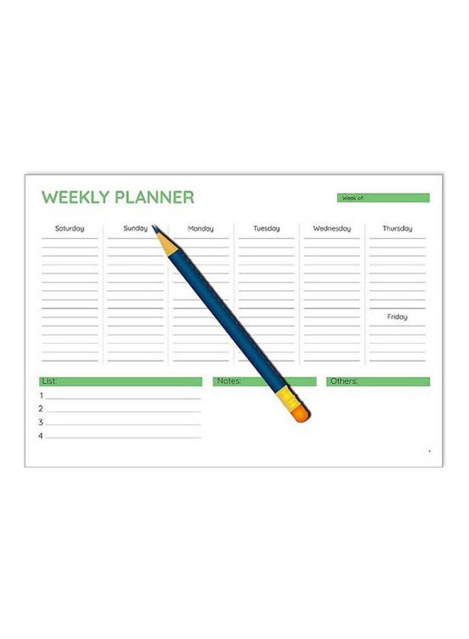 Yassin - To Do Weekly Planner - A4 - 52 Sheets Multicolour - Image 1