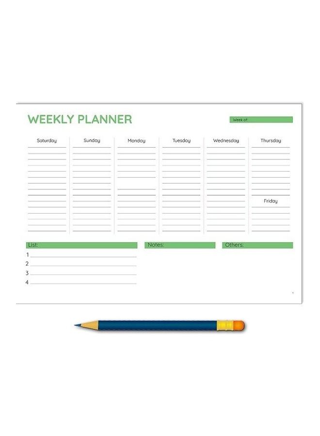 Yassin - To Do Weekly Planner - A4 - 52 Sheets Multicolour - Image 1