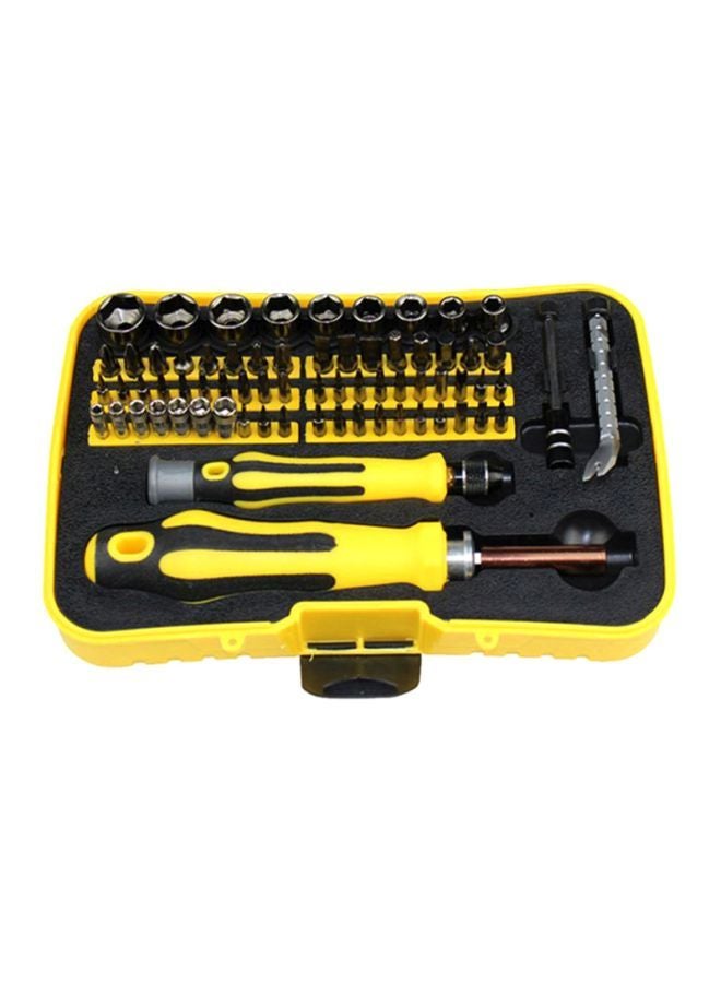 Sharpdo 70-Piece Tool Kit Set Black/Yellow - Image 1