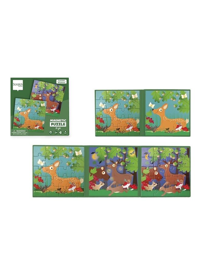 Scratch EUROPE - 20-Piece Magnetic Puzzle Book To Go - Forest Life - Image 1