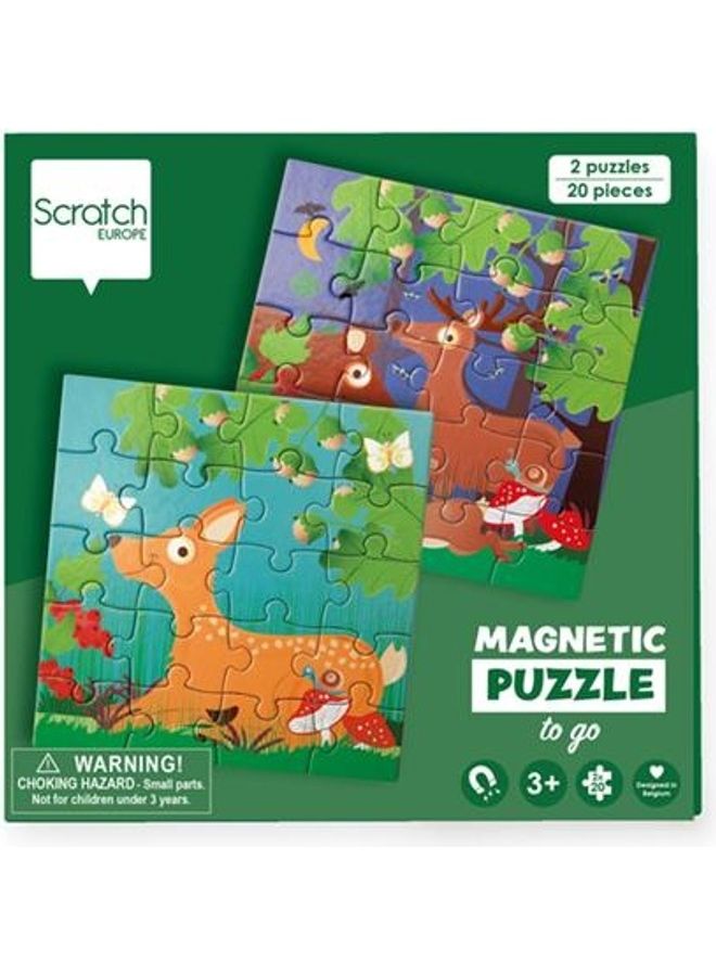 Scratch EUROPE - 20-Piece Magnetic Puzzle Book To Go - Forest Life - Image 1
