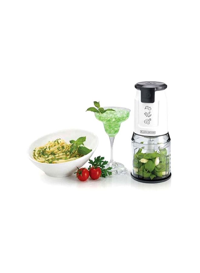 BLACK+DECKER Food Chopper with Extra Bowl Jar and Quad Blade 500W Clear/White/Black - Image 3