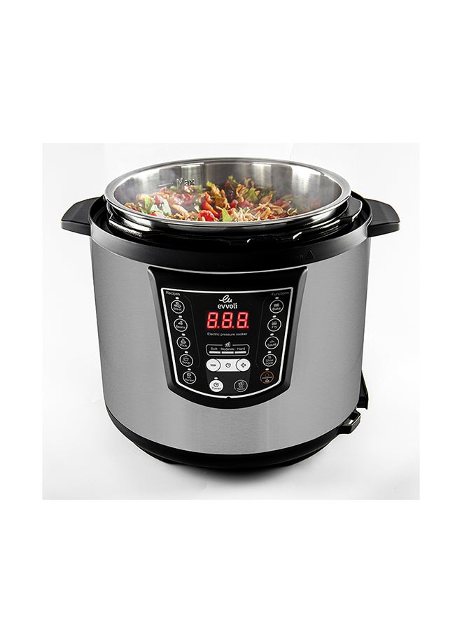9-in-1 Multi-Use Programmable Pressure Cooker Digital LED Display With 2 Years Warranty 6 L 1000 W EVKA-PC6009B Black/Silver 