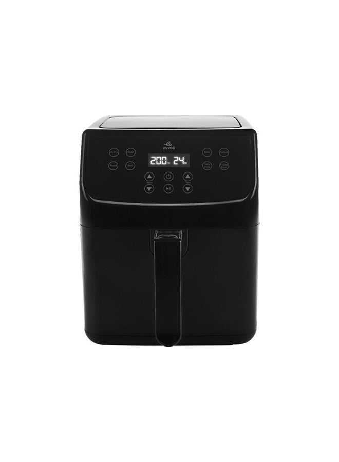 evvoli Digital Air Fryer LED Digital Touch Screen Timer and Temperature Control 8 Preset Programs 5.5 L 1700 W EVKA-AF5508B Black - Image 1