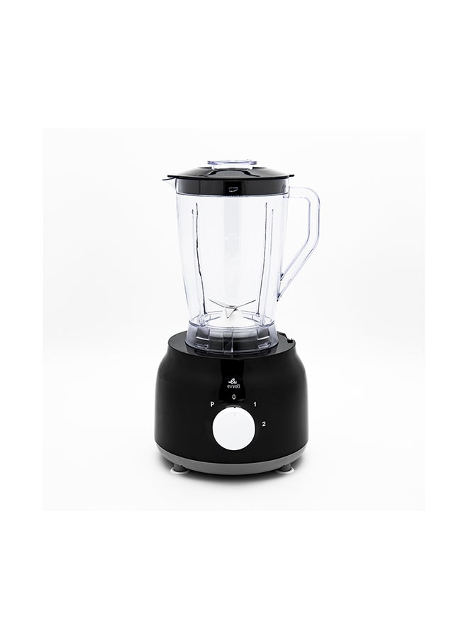 evvoli Food Processor With Blender & Grinder Different Functions Black With 2 Years warranty 2 L 600 W EVKA-FP20B Black/Clear  - Image 1
