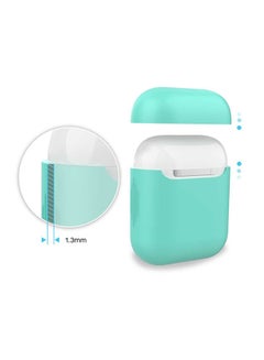 PROMATE Apple AirPods Case Cover, Slim-Fit Soft Silicone Full Protective Shockproof Cover with Wireless Charging Compatible, Anti-Slip and Scratch Resistance for Apple AirPods Green  - Image 2