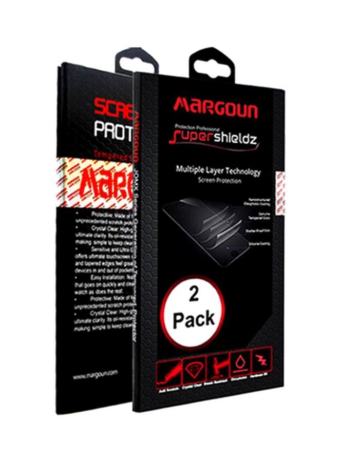 مارجون حزمة من لاصقتي حماية من الزجاج المقوى 5D لهاتف سامسونج جالاكسي M20 شفاف/ أسود - Image 3