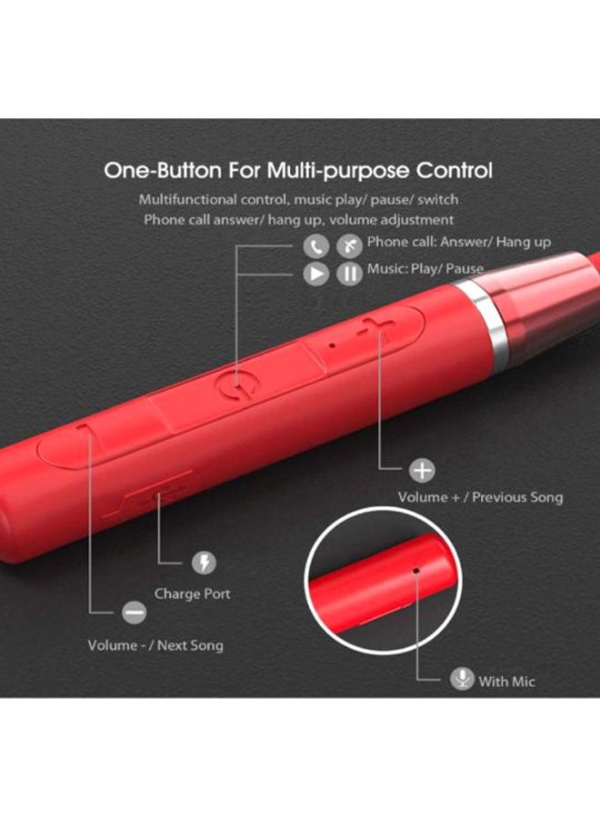 لينوفو سماعة أذن داخلية لاسلكية بخاصية البلوتوث أحمر - Image 2