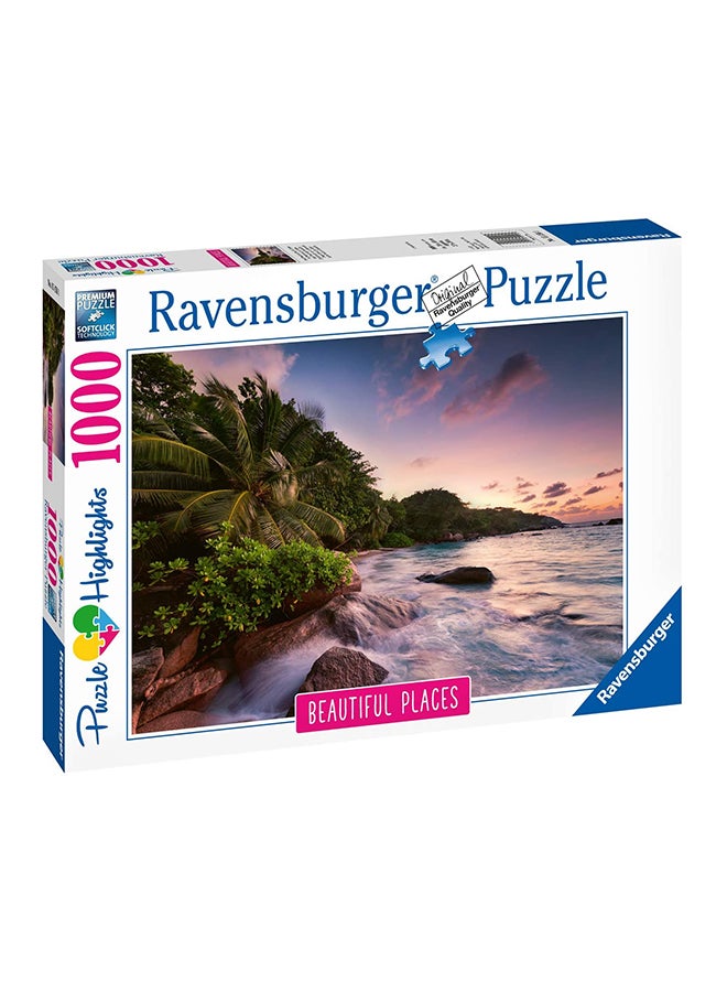 رافنسبورغر لعبة بازل بتصميم جزيرة براسلين بمدينة سيشل مكونة من 1000 قطعة طراز 15156 70x50سم - Image 2