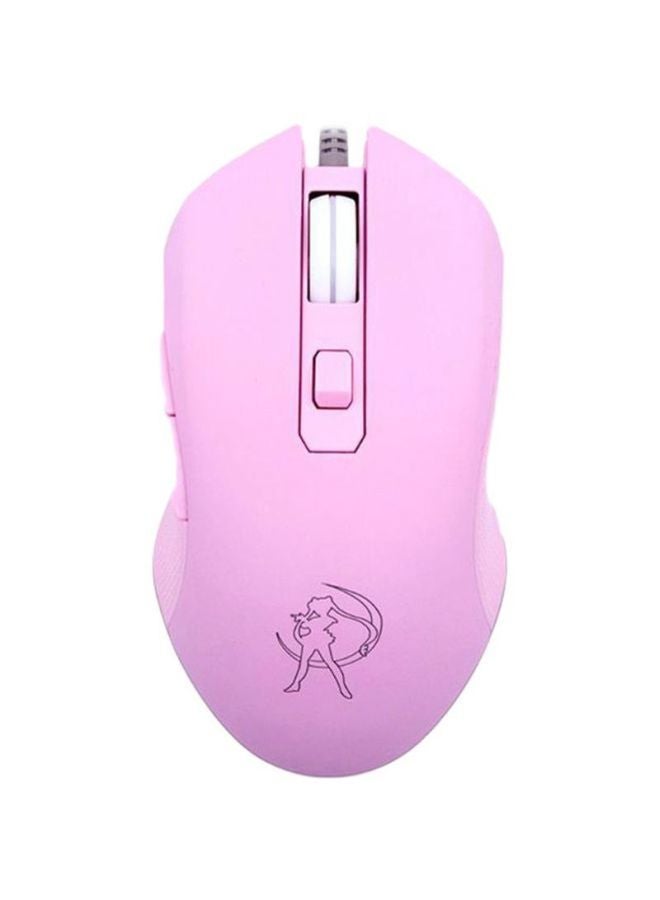 Beauenty LED Light Optical Gaming Mouse Pink - Image 1