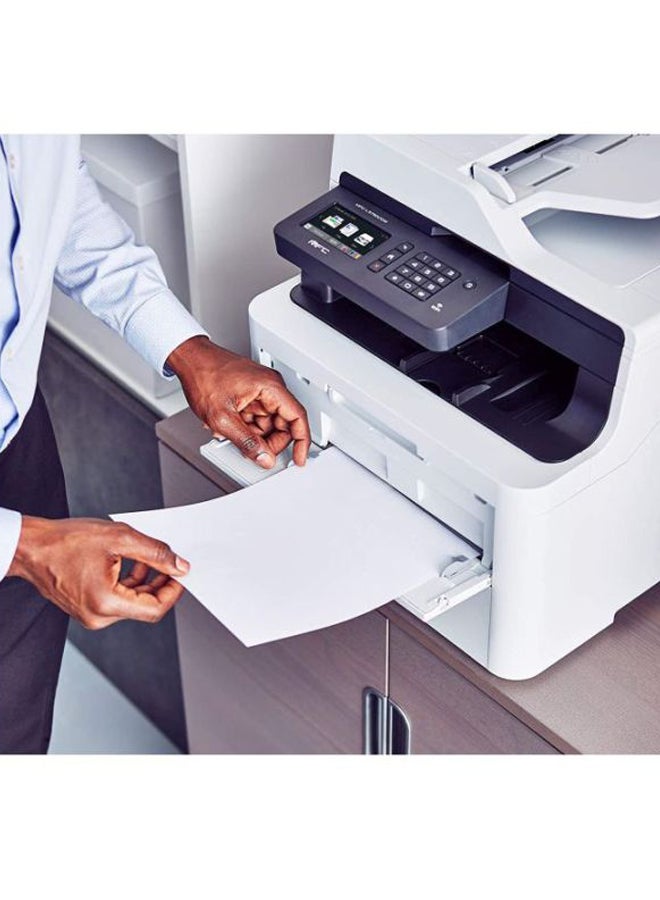 brother - MFC-L3750CDW Colour Laser Printer - All-in-One, Wireless/USB 2.0, Printer/Scanner/Copier/Fax Machine, 2 Sided Printing, 24PPM, A4 Printer, Small Office/Home Office Printer White/Black - Image 1