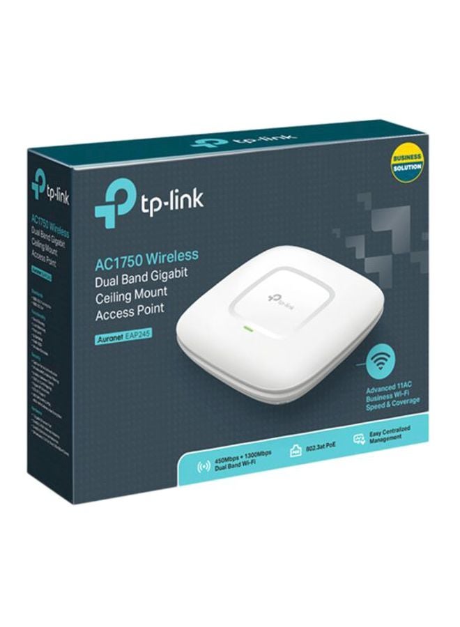 TP-LINK - AC1750 Wireless Dual Band Gigabit Ceiling Mount Access Point 1750 Mbps White - Image 1