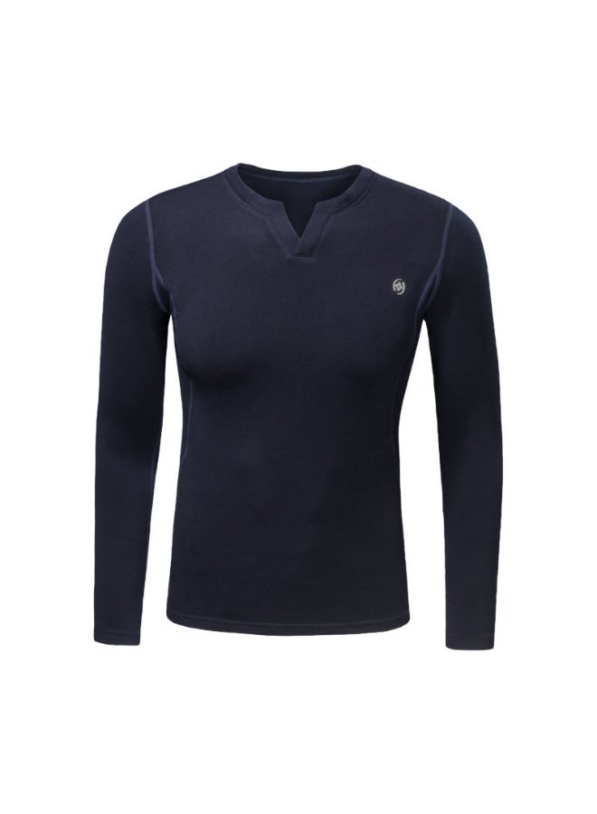 Thermal Long Sleeve T-Shirt And Pants Set Dark Blue - Image 2
