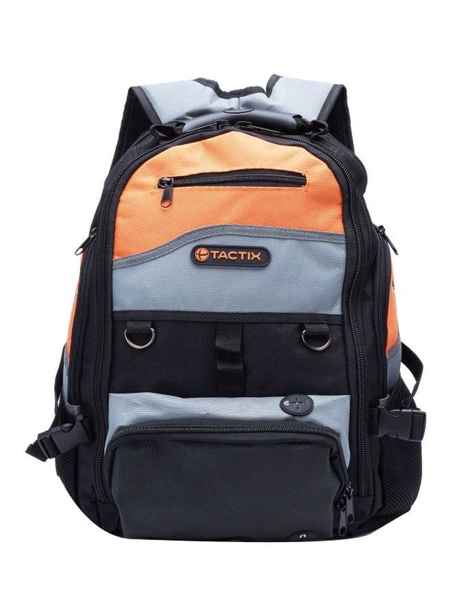 Tactix - Tactix Tools Backpack - 18 pockets, Padded Shoulder straps, Stylish Black, Grey and Orange Design, Convenient for Easy Transport, Dimensions: 47 x 35 x 28 cm- 323147 black/grey/orange - Image 1