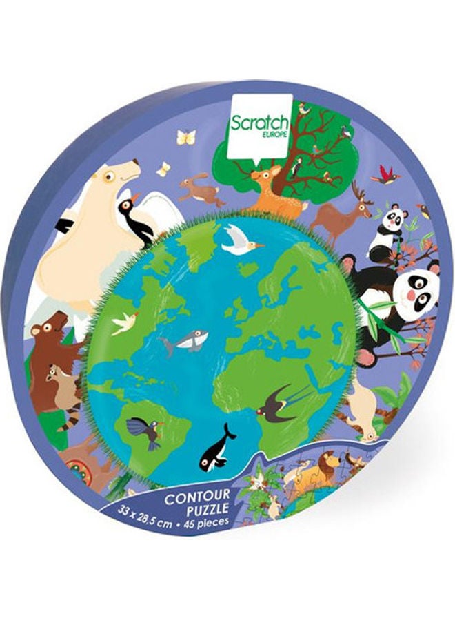 Scratch EUROPE - 45-Piece World Contour Puzzle - Image 1