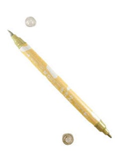M&G 2 Head Metallic Permanent Pen Yellow 