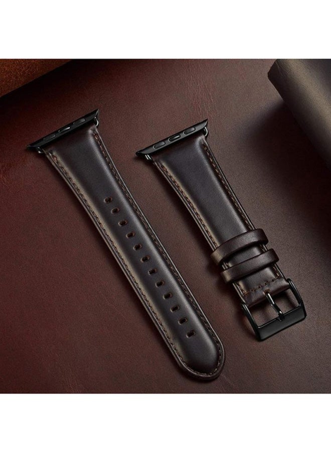 LNKOO - Replacement Band For Apple Watch Series 3/2/1 Brown - Image 1