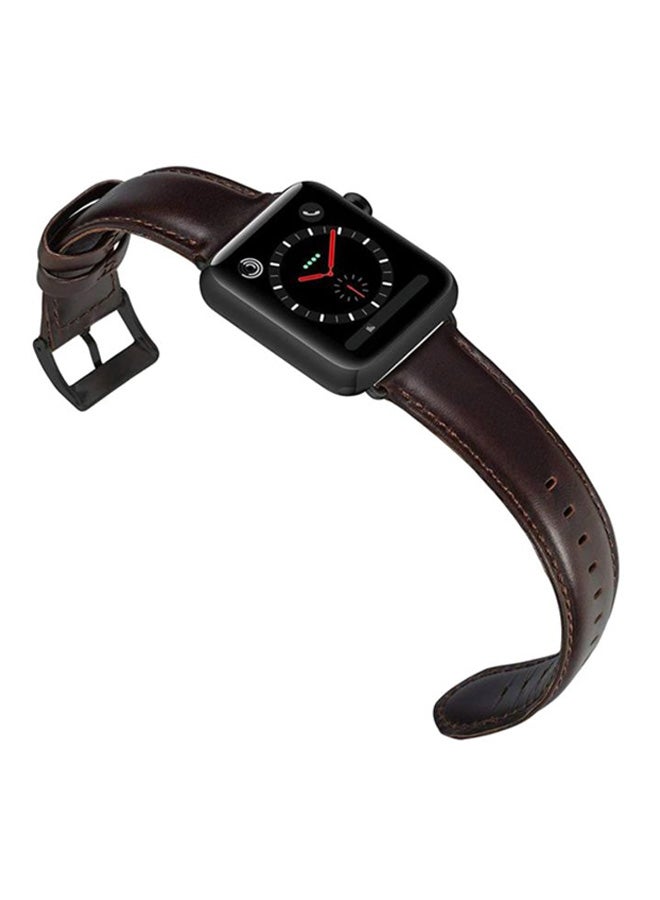 LNKOO - Replacement Band For Apple Watch Series 3/2/1 Brown - Image 1