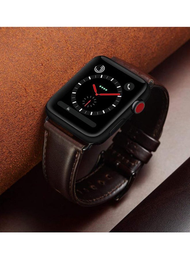 LNKOO - Replacement Band For Apple Watch Series 3/2/1 Brown - Image 1