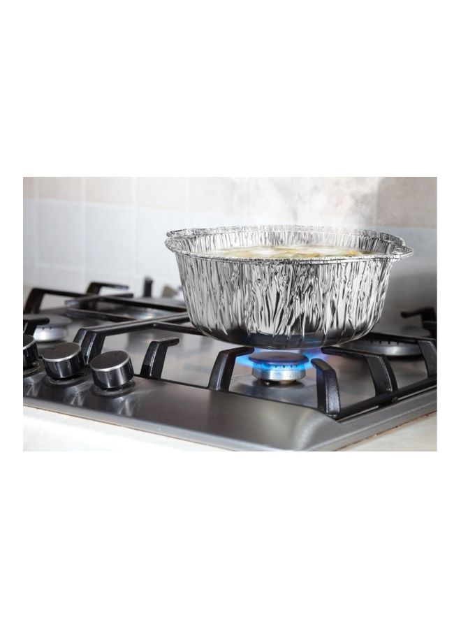 China 100-Piece Aluminum Foil Pot Container With Hood Silver 11x29x29cm - Image 2